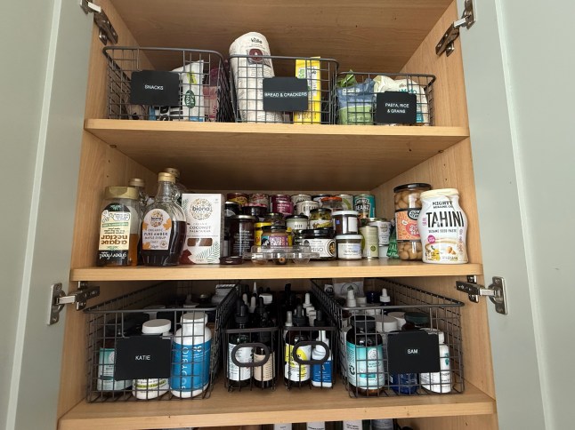 Inside Sam Budd's kitchen cupboard