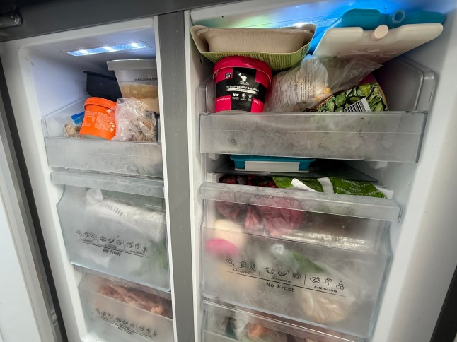 Inside Sam Budd's freezer