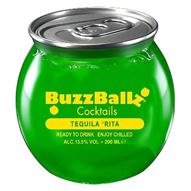 Tequila 'Rita BuzzBallz cocktail on a white background