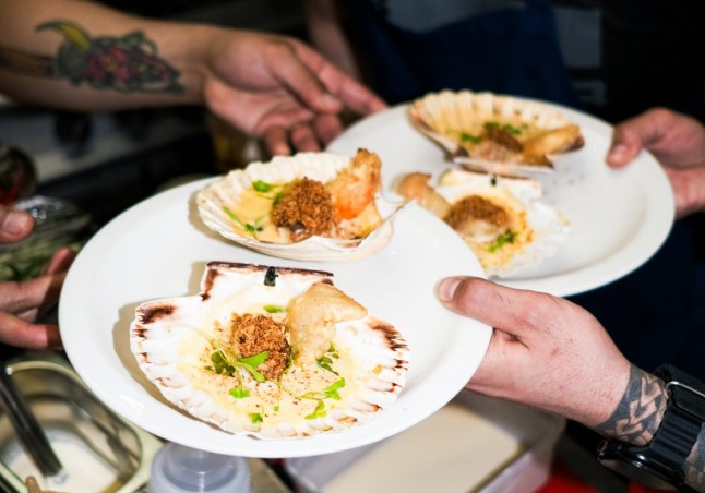 Scallops dish at Belly, Kentish Town