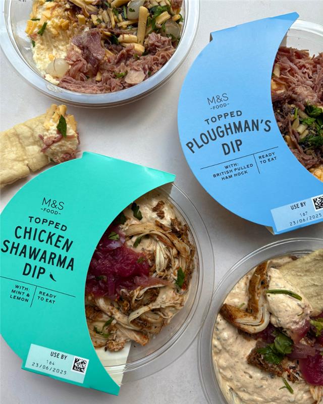 New dips from M&S including Ploughman's and Chicken Shawarma