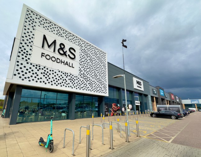 M&S Foodhall store at Clock Tower Retail Park in Chelmsford, Essex, England.