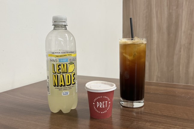 Espresso Lemonade, featuring M&S lemonade and Pret espresso
