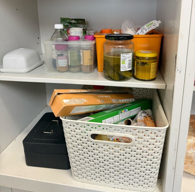 A look inside one of the cupboards in the fire station