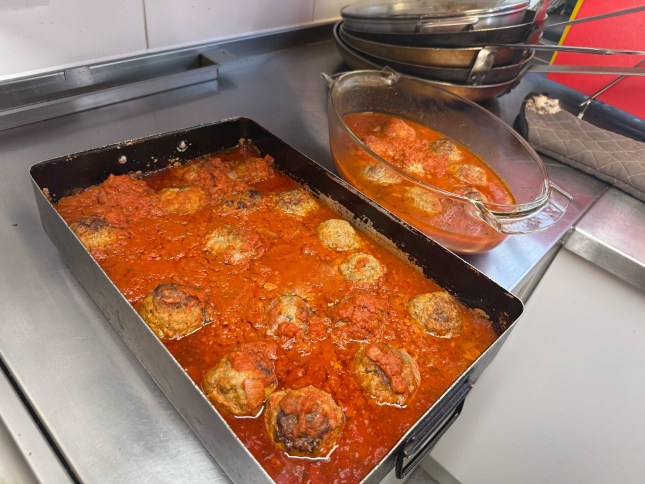 Meatballs and marinara sauce