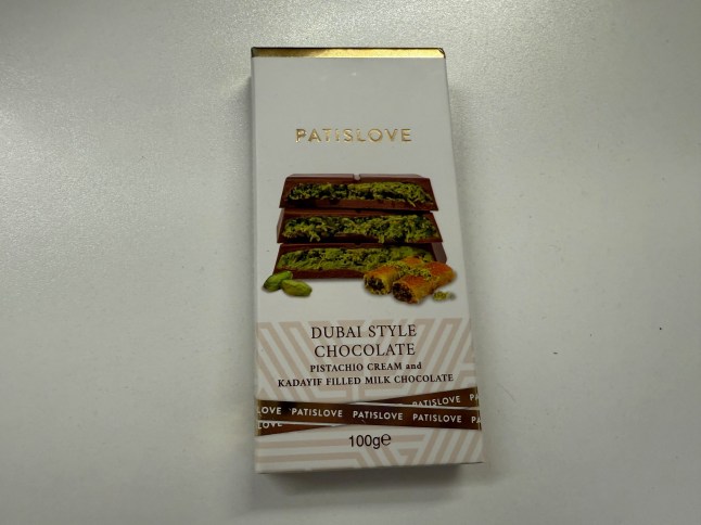 Patislove Dubai-style chocolate bar