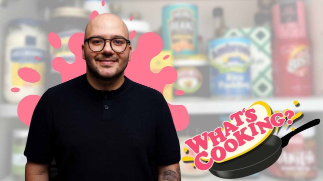 Michele Pascarella and the What's Cooking? logo.