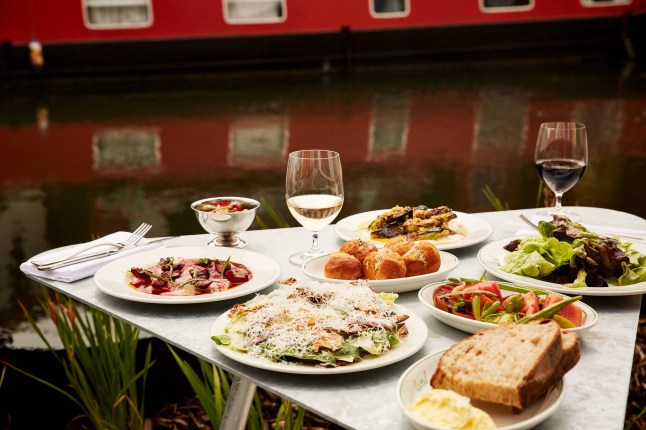 Spread of food at Canal restaurant