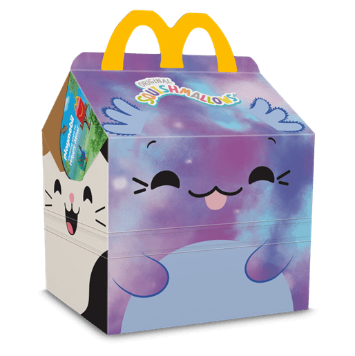 Squishmallow Happy Meal box on a white background