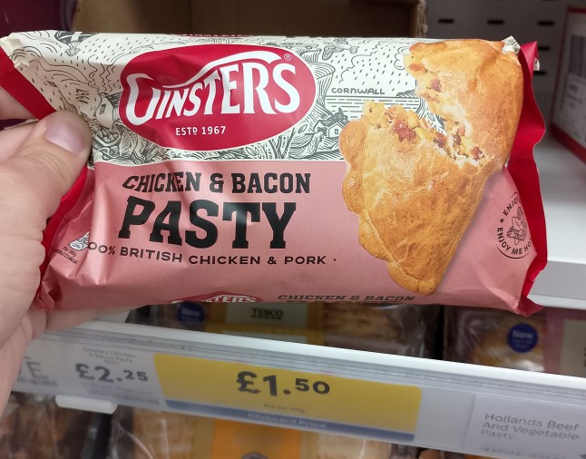 Ginsters Chicken and Bacon Pasty from Tesco