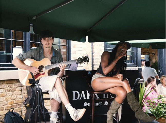 Two performers at The Dark Horse