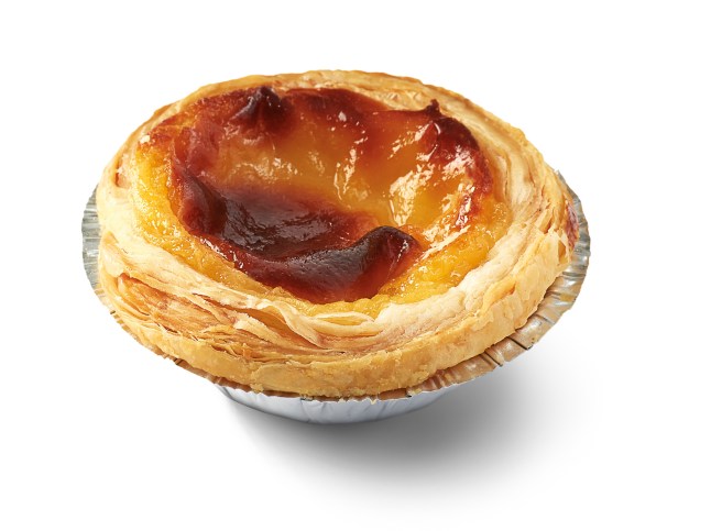 Pastel de Nata from Lidl on a white background