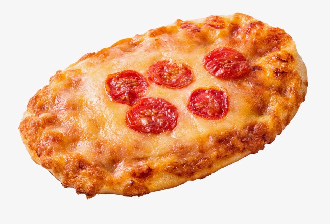 Margherita Pizza from Lidl on a white background