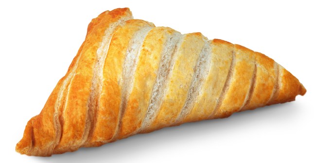 Apple turnover from Lidl on a white background