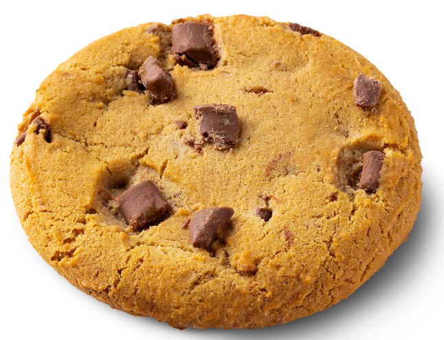 Lidl's milk chocolate cookie on a white background