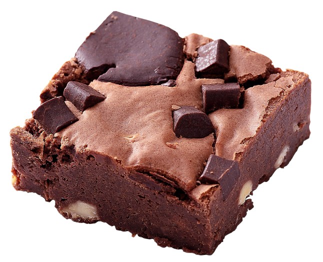 Lidl's ultimate chocolate brownie on a white background